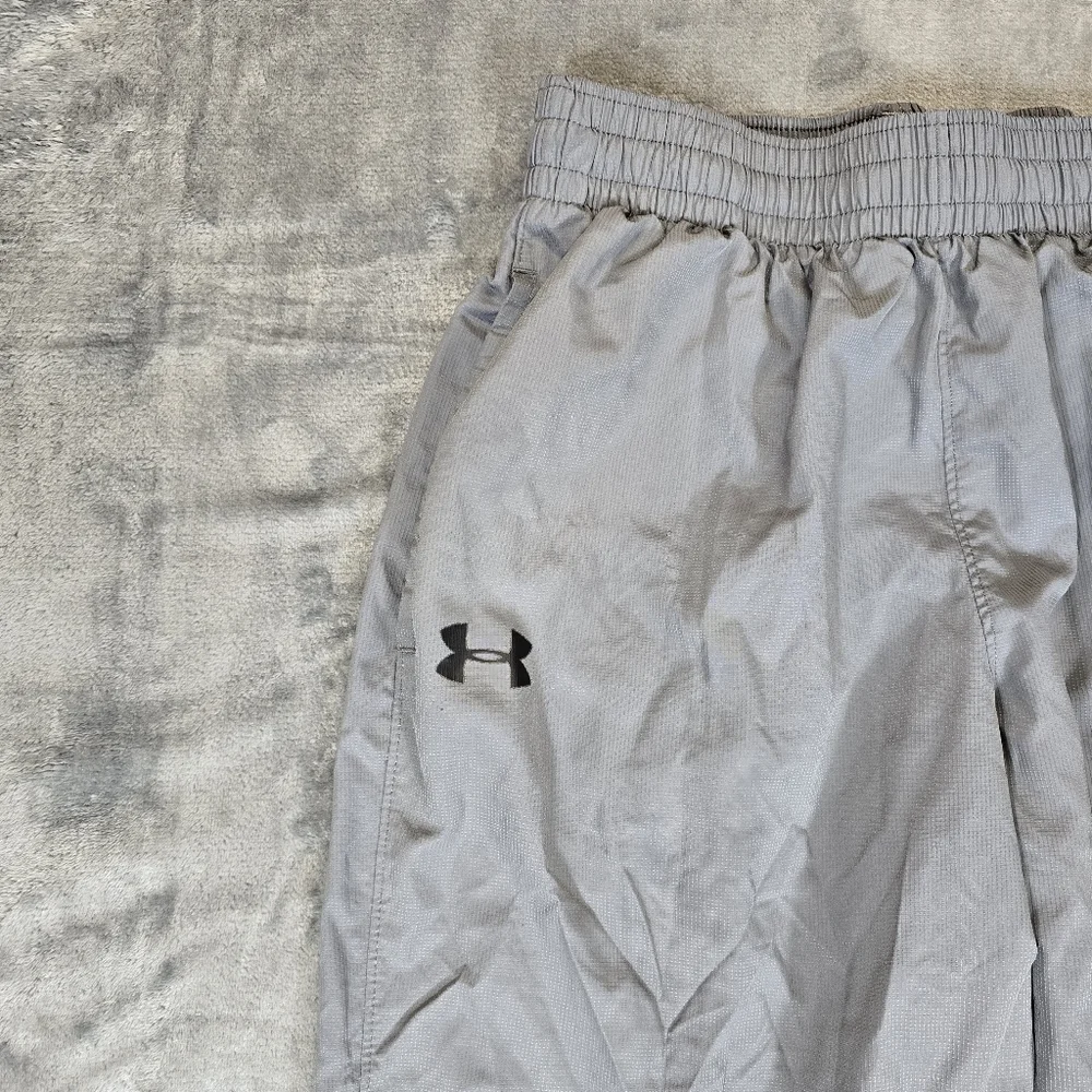 Y2K Under Armour Woven Track Wind Pants Size Medium Gray - Picture 3 of 7